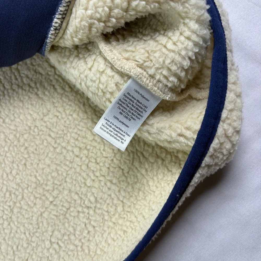 Vineyard Vines Vest Mens 4XB Big Beige Fleece Sherpa Full Zip Preppy Casual